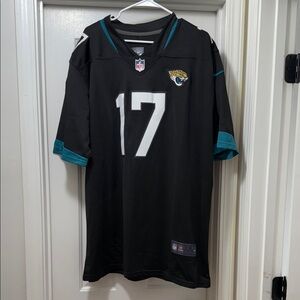 Nike Black and Teal Jaguars Jersey
